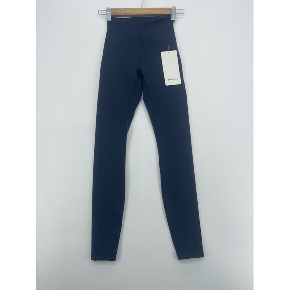 Lululemon Women's Instill High-Rise Navy Tight Smooth Cover Fabric Size 2 - Picture 1 of 8